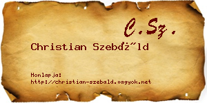 Christian Szebáld névjegykártya